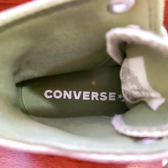 CONVERSE ALL STAR CANVAS HIGH-TOP SNEAKERS EMBROIDERED HONEY BEES & FLOWERS 6 - Picture 7 of 12